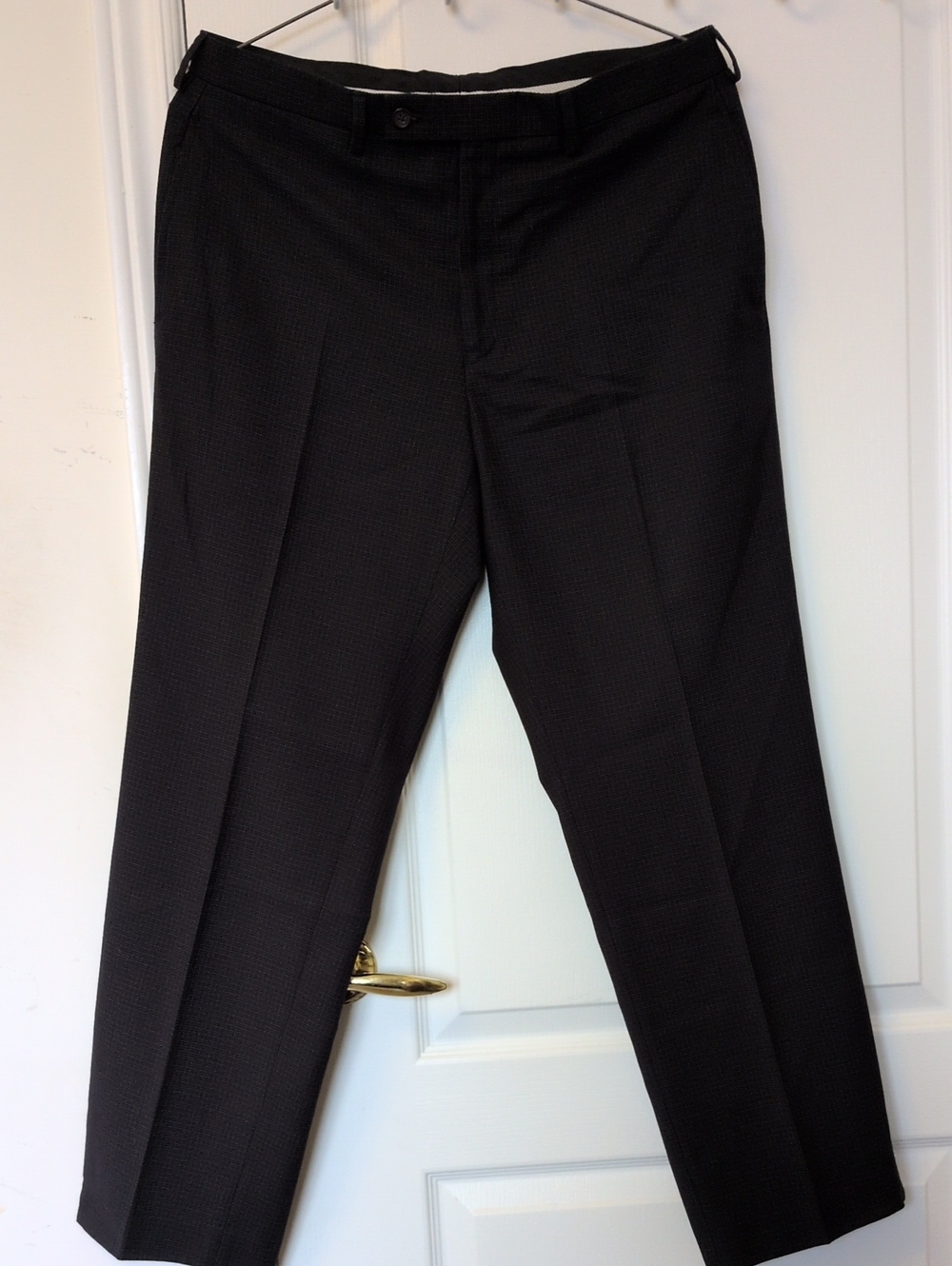 Ralph Lauren Men's Black Dress Pants with Subtle Texture